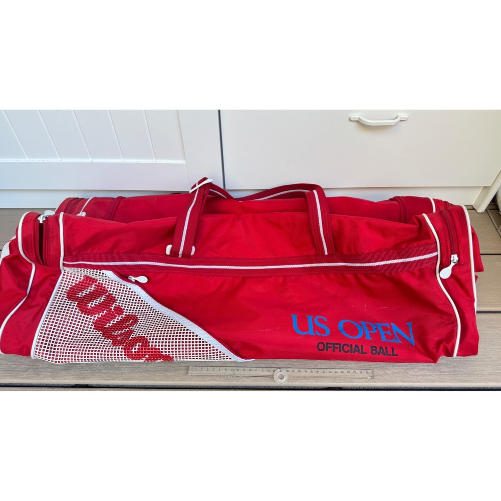Wilson US Open Official Ball Red Tennis Duffel Bag Large Travel Gym Bag